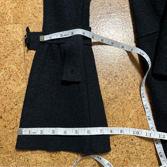 Promod Black Wool Button Coat Sz EU 38/ U.S. 8/M - Picture 15 of 15